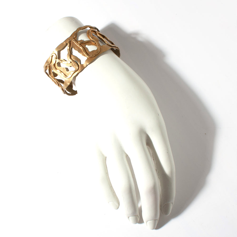 SILVANA BRUTALIST HAMMERED WIRE CUFF