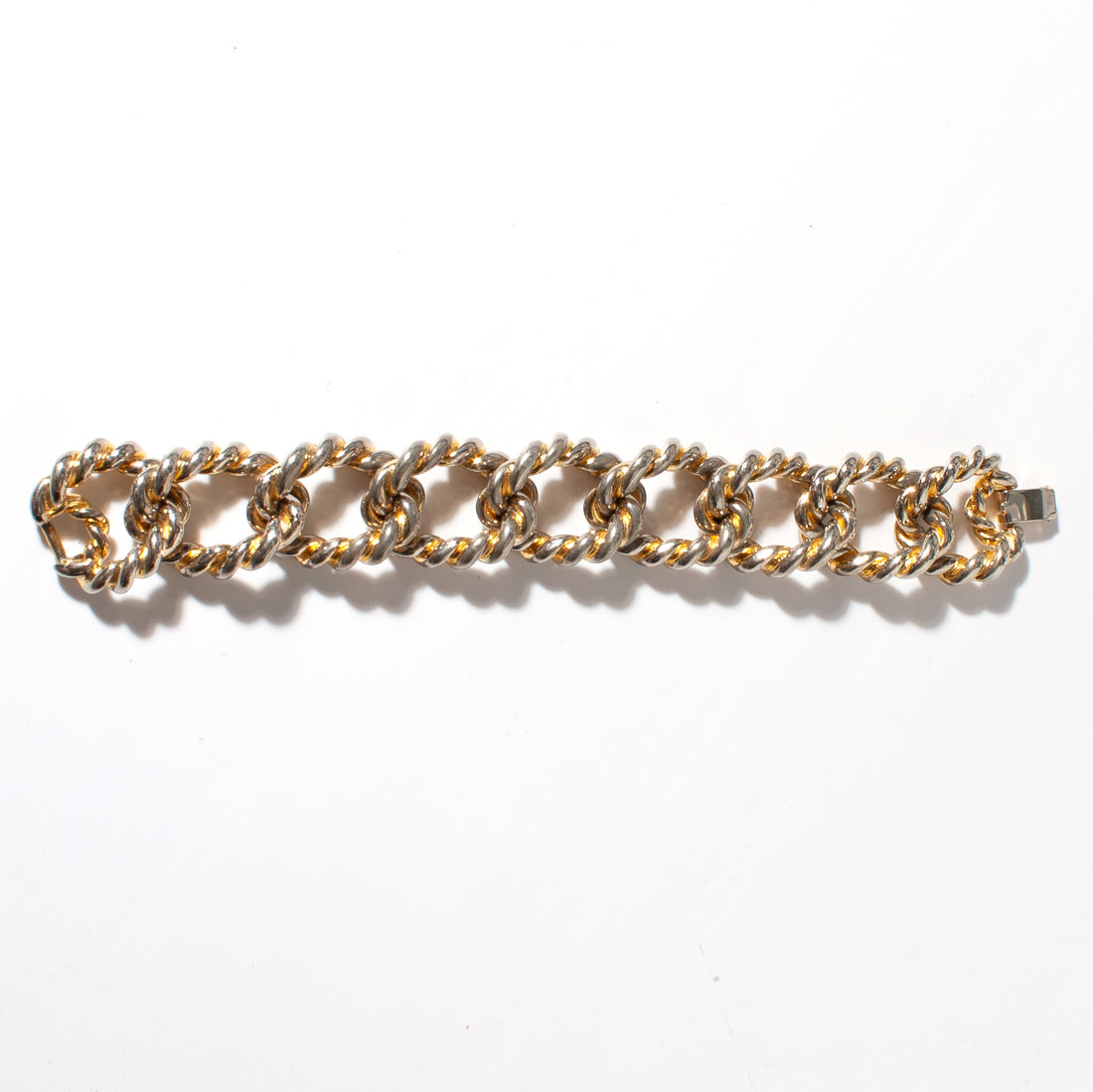 MIXED METAL TWIST LINK BRACELET