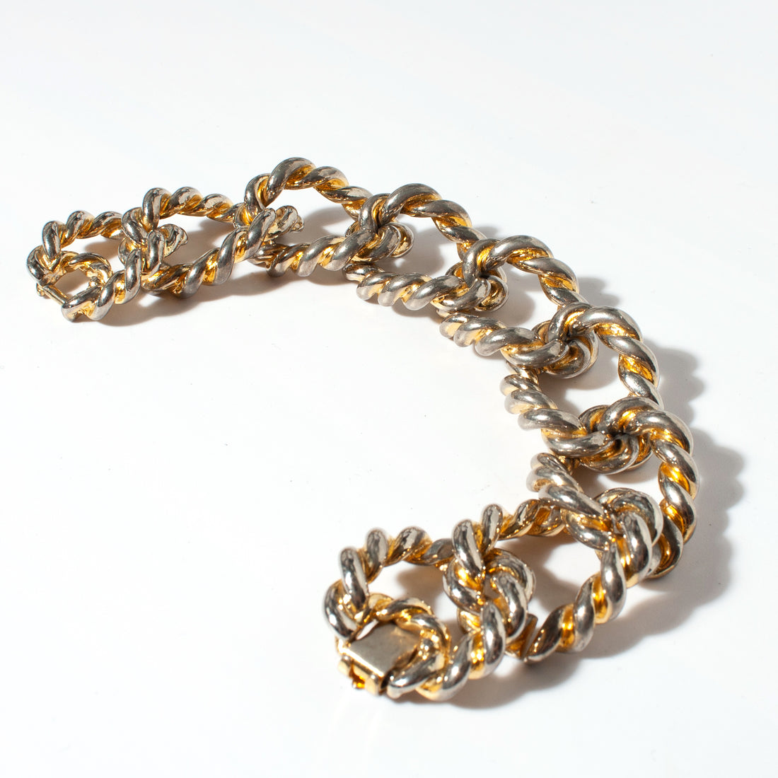 MIXED METAL TWIST LINK BRACELET