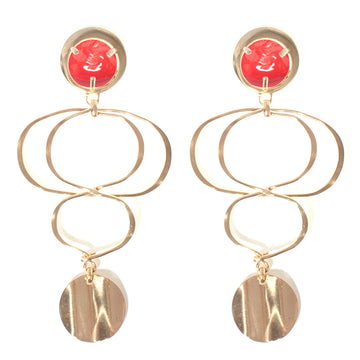 AJET EARRING // BRIGHT CORAL